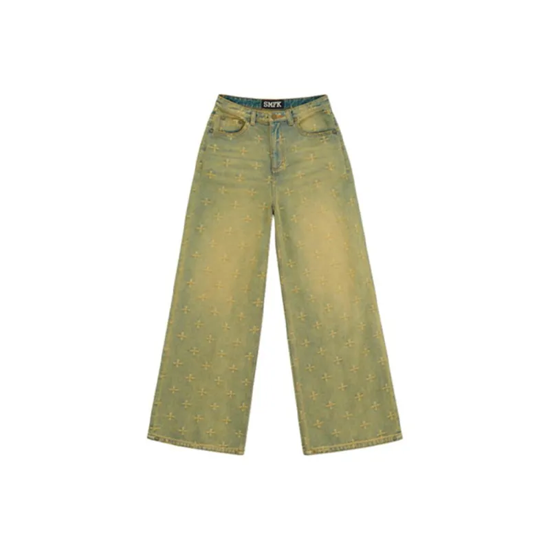 SMFK Jeans Women's Vintage Blue Denim Garden-0