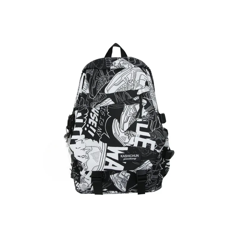 AIBAG Nylon Backpack Unisex White Orange/White Blue/White Gray/Black Blue/Black Gray-7