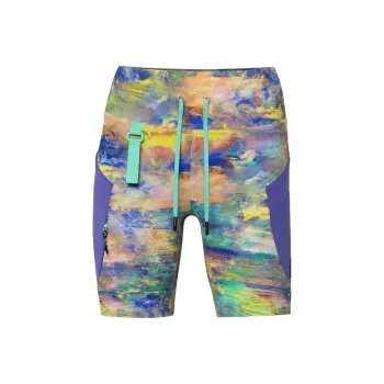 Lululemon Casual Shorts Women's Abstract Oil Paint Multicolor