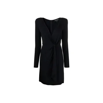 EMPORIO ARMANI SS21 Long Sleeved Dresses Women's Black