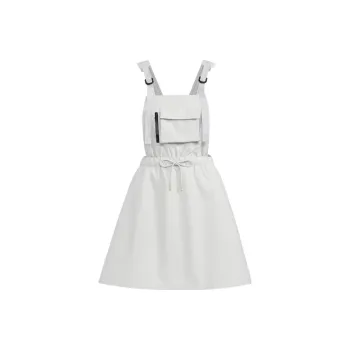 adidas originals Women's Drawstring Strap Sleeveless Dress Off White