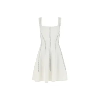 Alexander McQueen Sleeveless Dresses Women's White