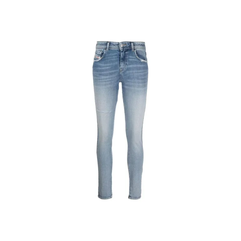 DIESEL 2017 Slandy Logo Patch Skinny Jeans-0