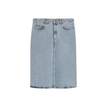 TOTEME Mid Rise Denim Midi Skirt