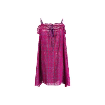 GANNI Broderie Anglaise Strap Dress