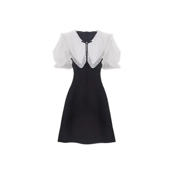 JINYE ORIENTAL Short Sleeved Dresses Women's Black