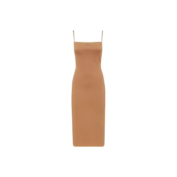 OFF WHITE Logo Printed Sleeveless Dress