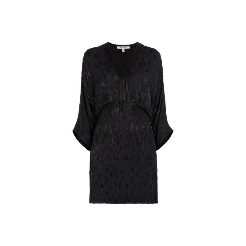 Roberto Cavalli Bead embellished Short Silk Dress-0