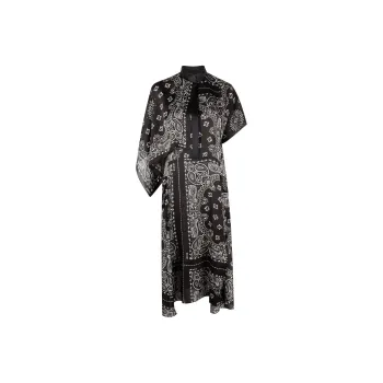 Sacai Paisley print Belted Dress