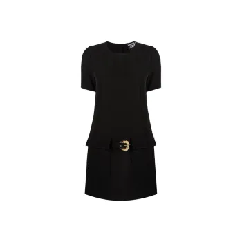 VERSACE JEANS COUTURE Short Sleeved Dresses Women's Black