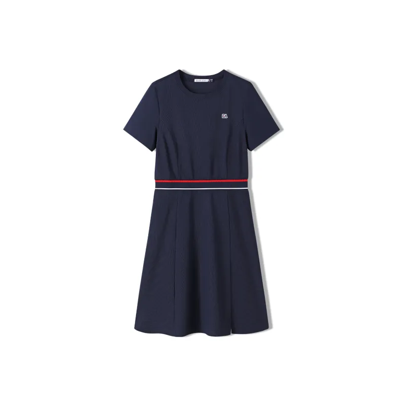 Elle Active Short Sleeved Dresses Women's Navy Blue-0