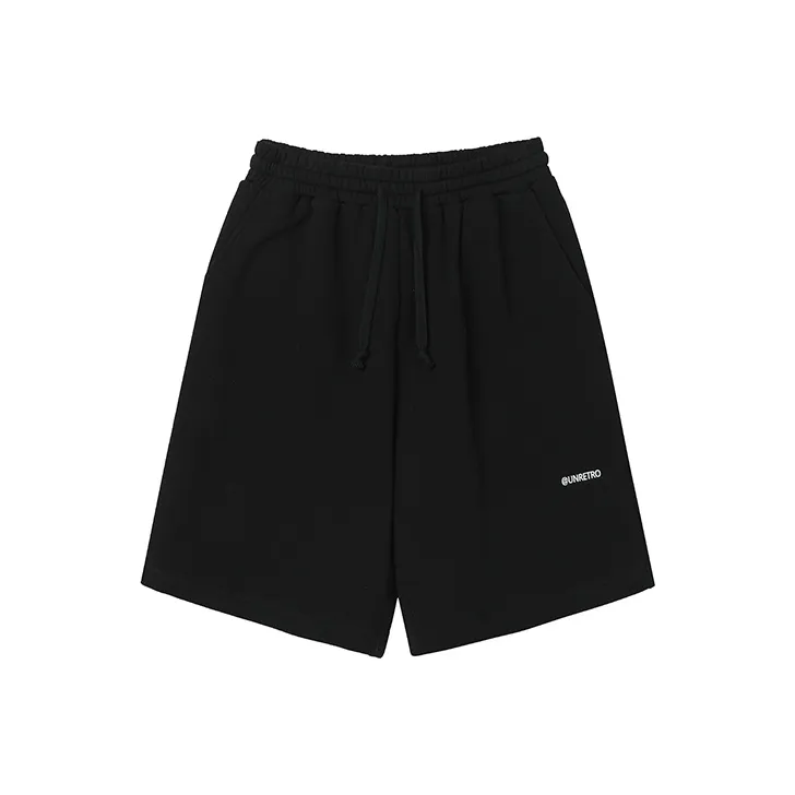 UNRETRO Casual Shorts Unisex Black-0