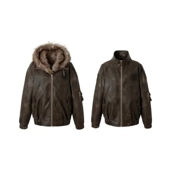 BE ALL KABUTO Puffer Jacket Unisex Black Brown