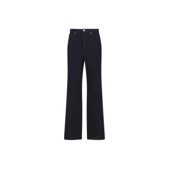 RE/DONE Logo Patch Wide Leg Jeans