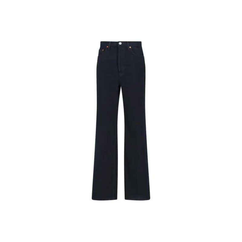 RE/DONE Logo Patch Wide Leg Jeans-0