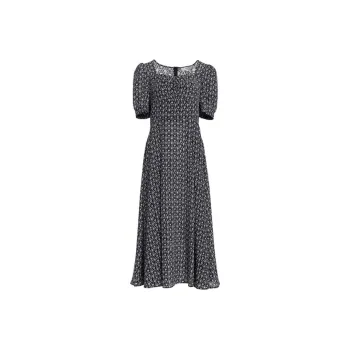 BESIONIA SS22 Short Sleeved Dress Women's Black Pattern