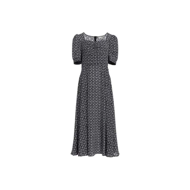 BESIONIA SS22 Short Sleeved Dress Women's Black Pattern-0