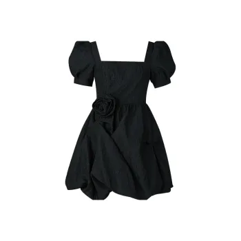 TAMMY TANGS Short Sleeved Dress Women's Black