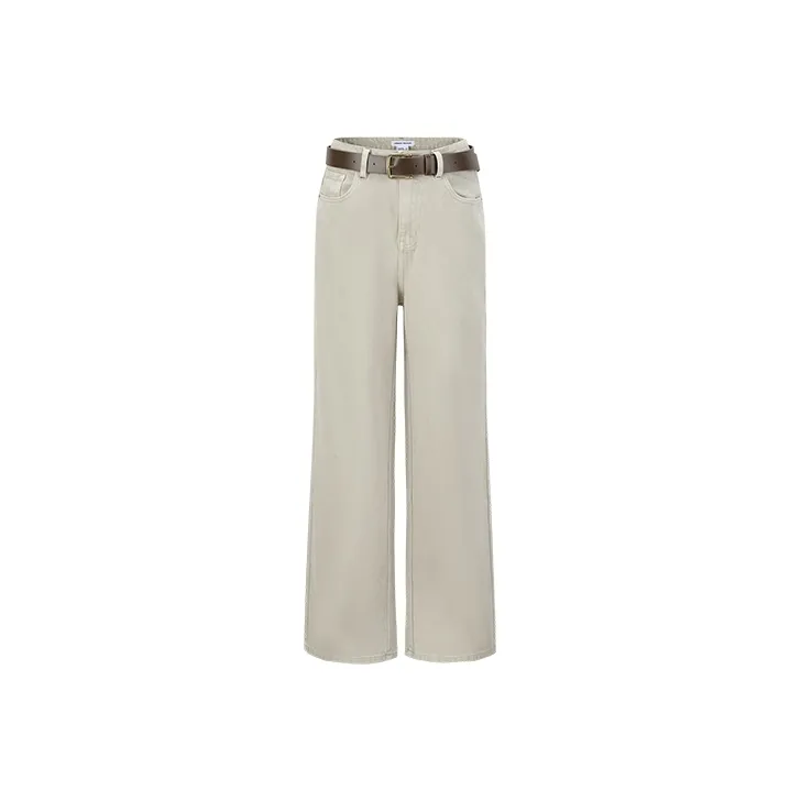 URBAN REVIVO Jeans Women's Light Khaki-0