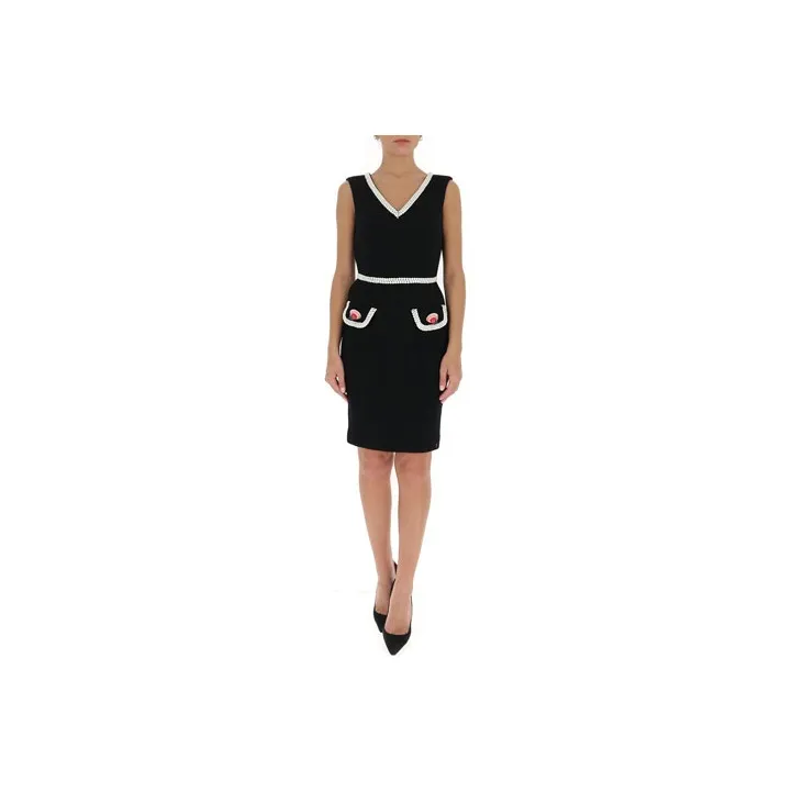 MOSCHINO Sleeveless Dresses Women's Black-0