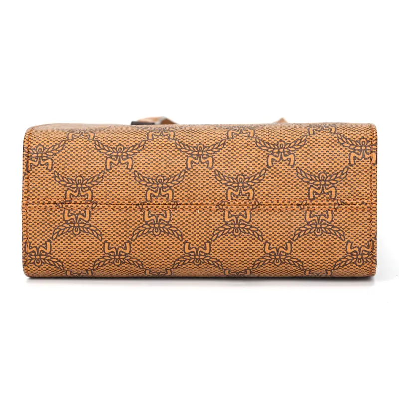 MCM Aren Artificial Leather Shoulder Bag Crossbody Bag Handbag Mini Women's Cognac-3