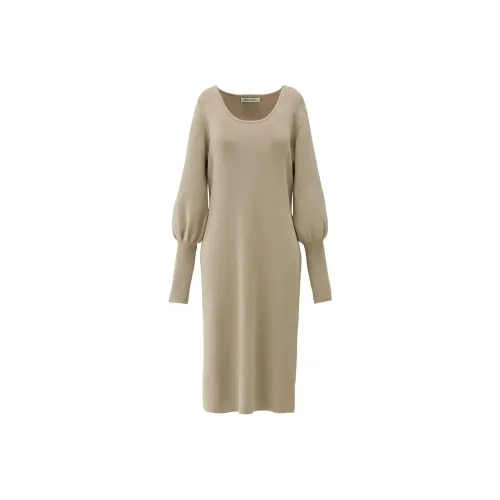 Onitsuka Tiger WS KNIT DRESS Long Sleeved Dress Women's Khaki