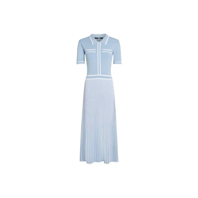 Karl Lagerfeld Essential Pleated Knitted Dress-0