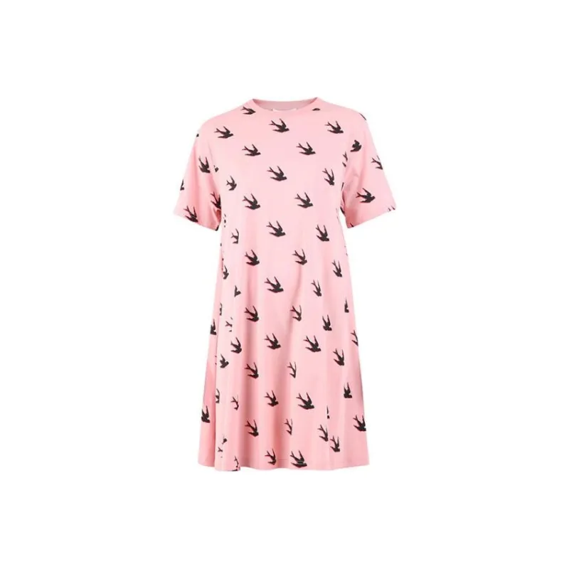 Alexander McQueen Short Sleeved Dresses Women's Pink-0