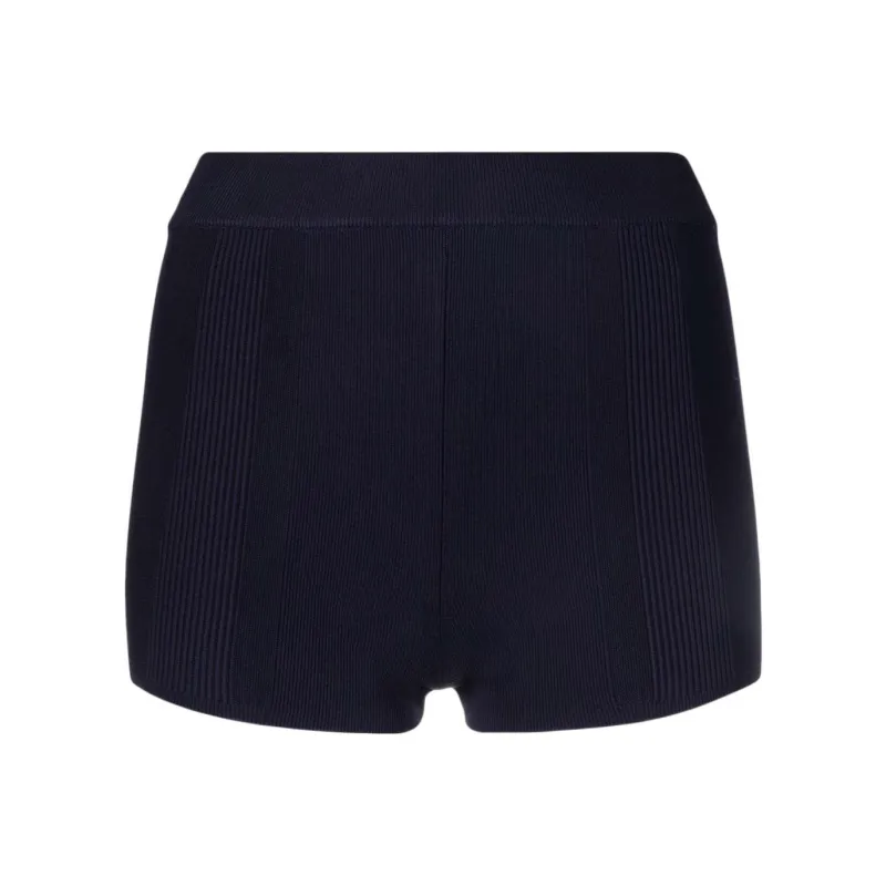 Jacquemus Le Short Basgia Ribbed Mini Shorts-0