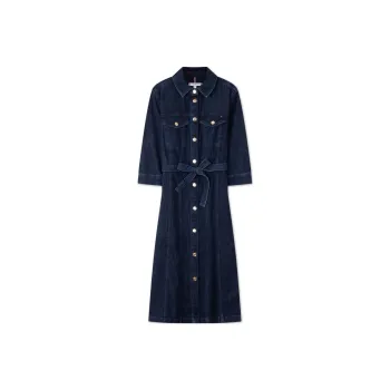 Tommy Hilfiger Short Sleeved Dress Women's Dark Denim Blue
