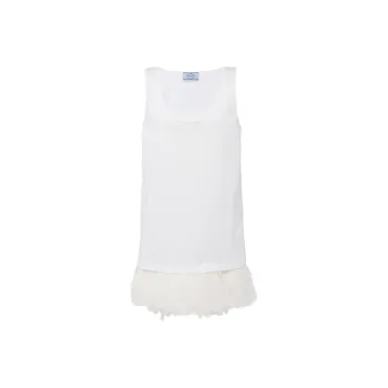 PRADA SS23 Sleeveless Dress Women's White
