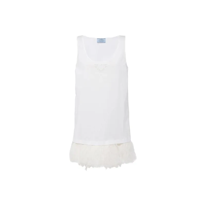 PRADA SS23 Sleeveless Dress Women's White-0