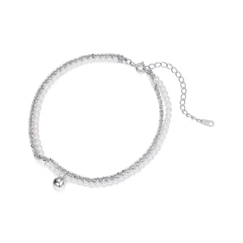 Heart Grass S925 Silver Anklets Women's