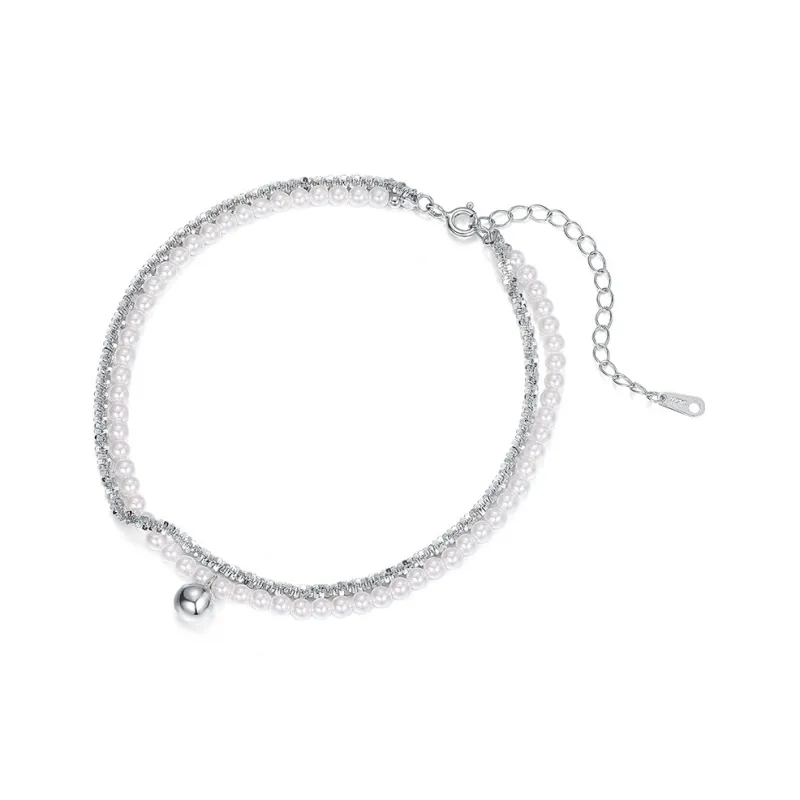 Heart Grass S925 Silver Anklets Women's-0
