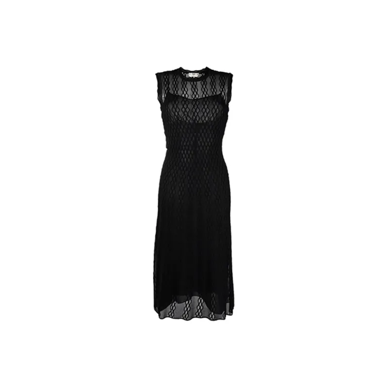 FENDI Sleeveless Dresses Women's Black-0