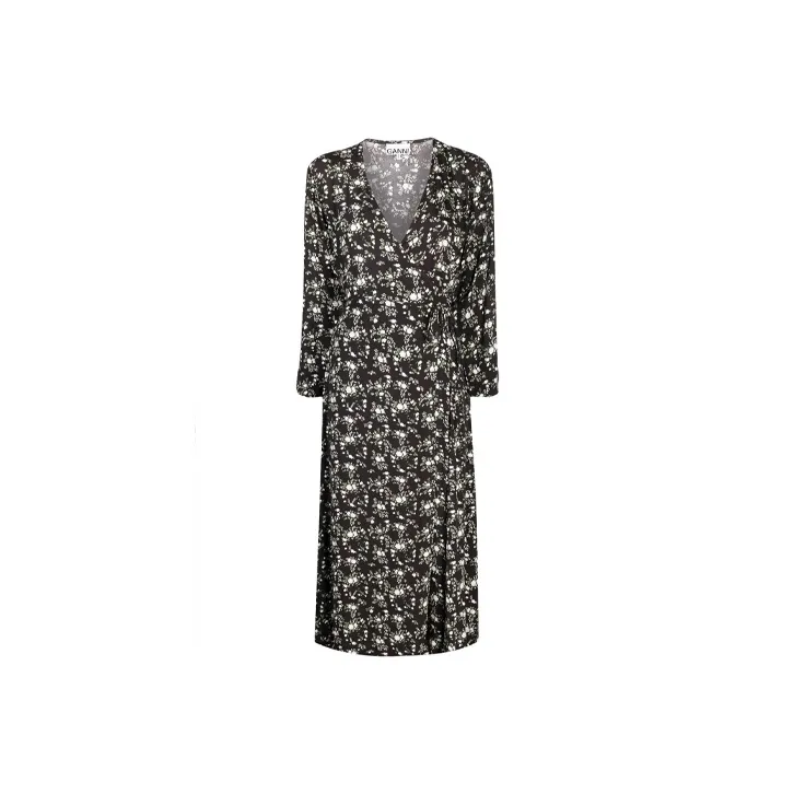 GANNI Long-Sleeved Dresses Women's Black-0