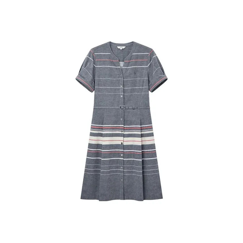 HAZZYS Short Sleeved Dress Women's Navy Blue-0