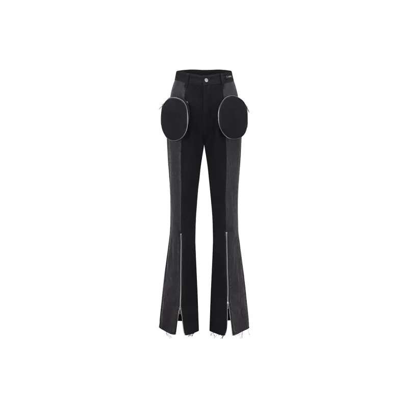 AZEPAM Flared Pants Pants Women's Black-0