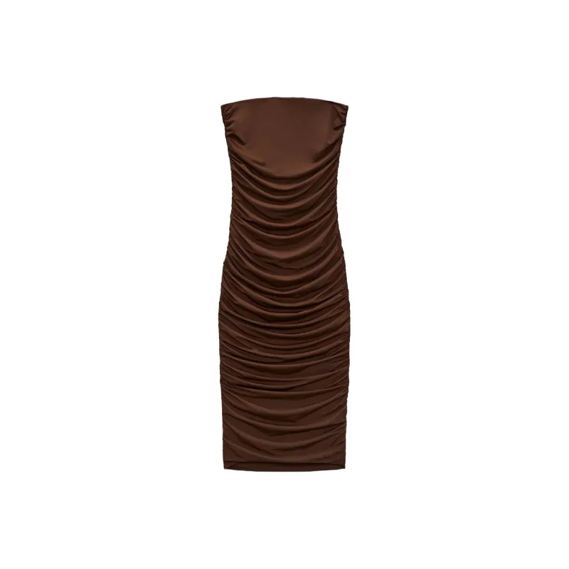 ZARA Sleeveless Dresses Women's Chocolate-0