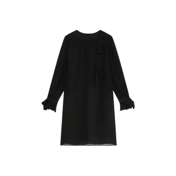 DKNY SS24 Long Sleeved Dress Women's Black
