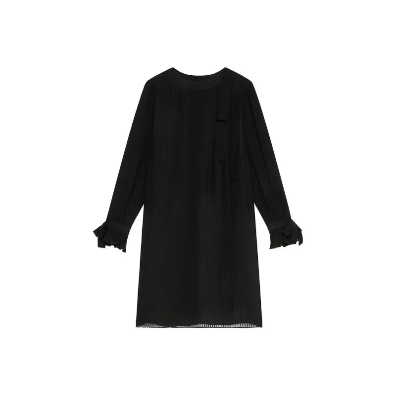 DKNY SS24 Long Sleeved Dress Women's Black-0
