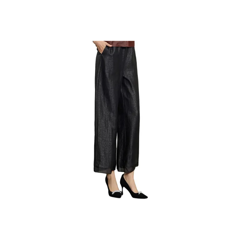 Yi Mengyuan Casual Pants Women's Black-0