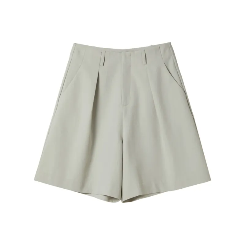 CHUMIAN Casual Shorts Women's Gray Green-0