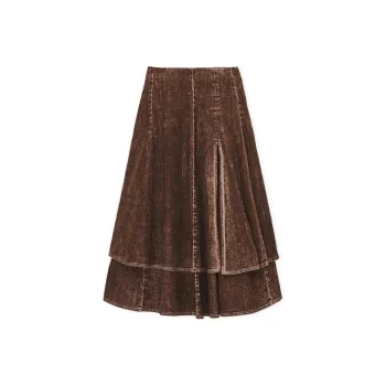 LOEWE FW23 Denim Long Skirts Women's