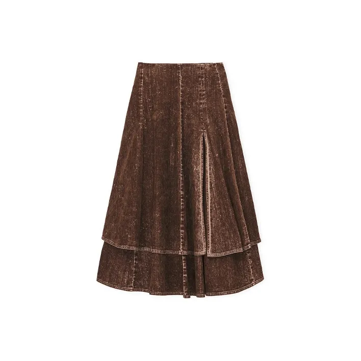 LOEWE FW23 Denim Long Skirts Women's-0