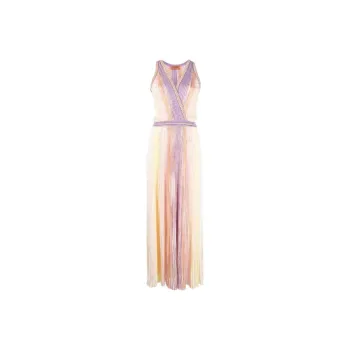 MISSONI Pleated Skirt Dress Purple