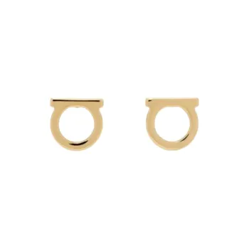 FERRAGAMO Brass Stud Earrings Women's Gold