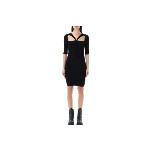 GANNI Short-Sleeved Dresses Women's Black