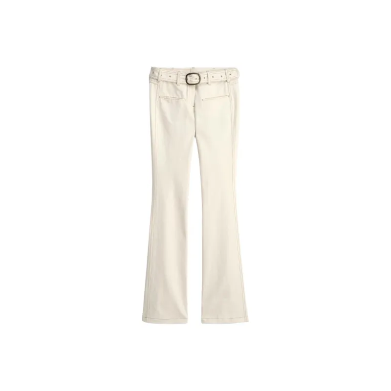 ZARA Casual Pants Women's Frosted White-0