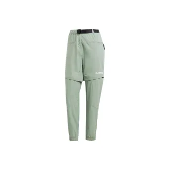 Adidas Terrex Utilitas Hiking Zip-Off Tracksuit Bottoms Woven Sweatpants Women's Green